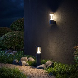 Koln - Outdoor Black LED Bollard with Clear Diffuser Koln - Outdoor Black LED Bollard with Clear Diffuser