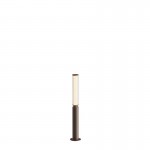 Lit - Outdoor Brown LED Bollard with Ribbed Glass Lit - Outdoor Brown LED Bollard with Ribbed Glass