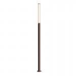 Lit - Outdoor Brown LED Bollard with Ribbed Glass Lit - Outdoor Brown LED Bollard with Ribbed Glass