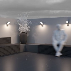 Paso - Outdoor LED Black & White Wall Lamp