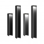 Essen - Outdoor LED Grey Bollard 45 cm