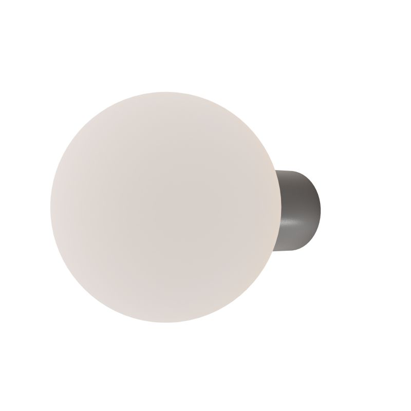 Maytoni-O598WL-01GR1 - Bold - Outdoor Grey Wall Lamp with White Globe