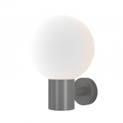 Bold - Outdoor Grey Wall Lamp with White Globe 