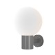 Maytoni-O598WL-01GR - Bold - Outdoor Grey Wall Lamp with White Globe
