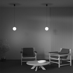 Luna - Black & White LED Pendant ∅ 10 cm 3000K Luna - Black & White LED Pendant ∅ 10 cm 3000K