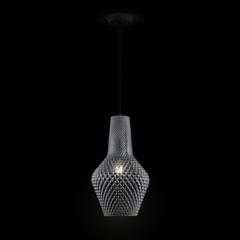 Ceiling Lights - Tommy - Smoky Textured Glass Small Pendant Maytoni-P042PL-01B - Tommy - Smoky Textured Glass Small Pendant
