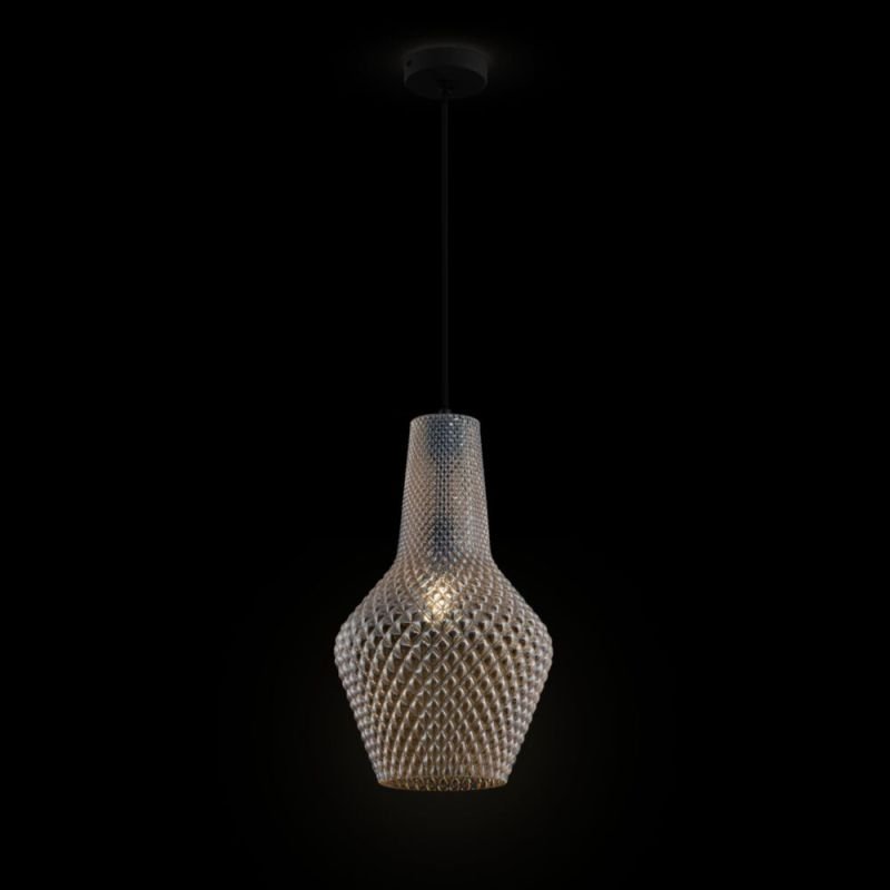Ceiling Lights - Tommy - Amber Textured Glass Big Pendant Maytoni-P047PL-01B - Tommy - Amber Textured Glass Big Pendant