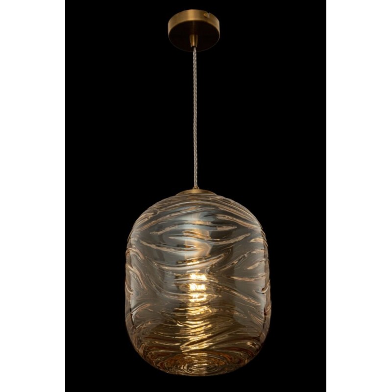 Ceiling Lights - Dunas - Patterned Amber Glass & Antique Brass Pendant Maytoni-P058PL-01BS - Dunas - Patterned Amber Glass & Antique Brass Pendant