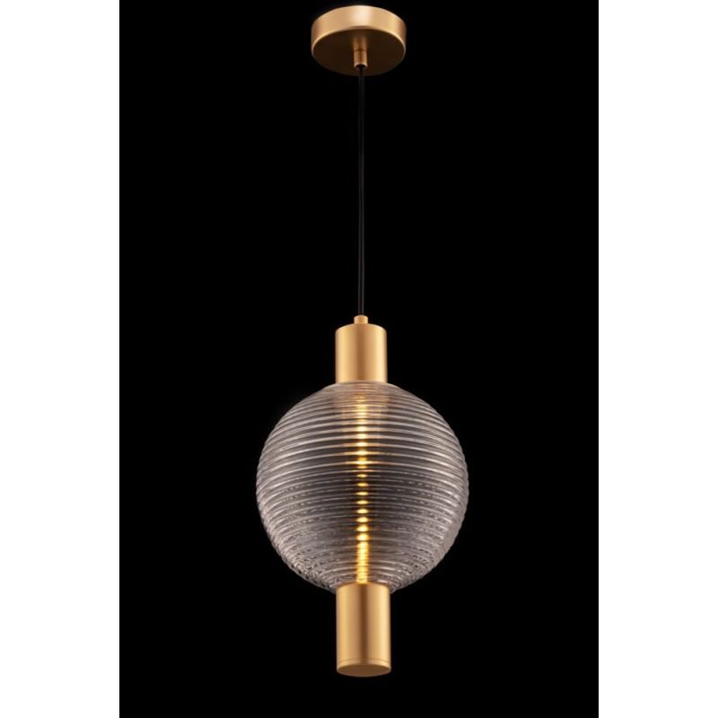 Ceiling Lights - Rueca - Decorative Glass & Matt Gold Single Pendant Maytoni-P060PL-01BS - Rueca - Decorative Glass & Matt Gold Single Pendant
