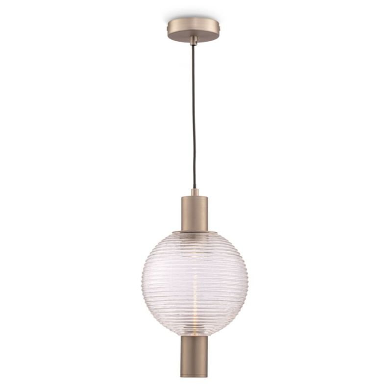 Ceiling Lights - Rueca - Decorative Glass & Matt Nickel Single Pendant Maytoni-P060PL-01N - Rueca - Decorative Glass & Matt Nickel Single Pendant