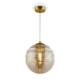 Ceiling Lights - Vinare - Amber Glass & Gold Single Pendant Maytoni-P074PL-01BS - Vinare - Amber Glass & Gold Single Pendant
