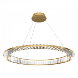 Krone - Brass LED Pendant with Crystal Ø 80.5 cm Krone - Brass LED Pendant with Crystal Ø 80.5 cm
