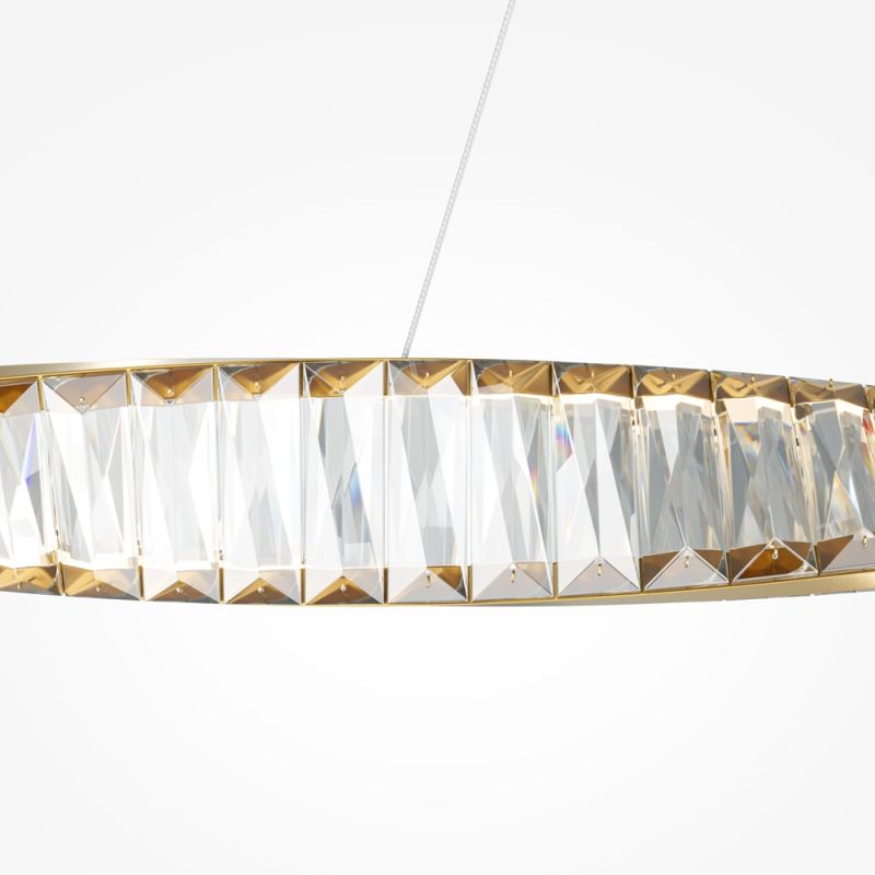 Maytoni-P097PL-L28BS3K - Krone - Brass LED over Island Fitting with Crystal