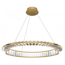 Krone - Gold LED Pendant with Crystal Ø 62 cm