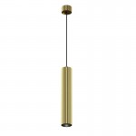 Calipso - Ribbed Brass Pendant Calipso - Ribbed Brass Pendant
