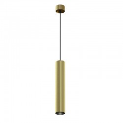 Calipso - Ribbed Brass Pendant Calipso - Ribbed Brass Pendant