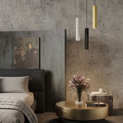 Calipso - Ribbed Black Pendant Calipso - Ribbed Black Pendant