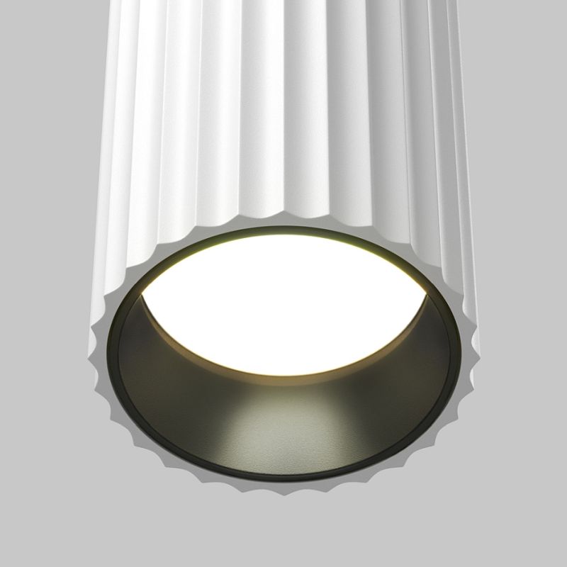 - Calipso - Ribbed White Pendant Maytoni-P106PL-01-GU10-W - Calipso - Ribbed White Pendant