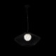 Ceiling Lights - Plec - White Globe & Black Single Pendant Maytoni-P364PL-01B - Plec - White Globe & Black Single Pendant