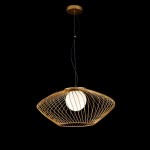 Plec - Gold Pendant with White Glass Plec - Gold Pendant with White Glass