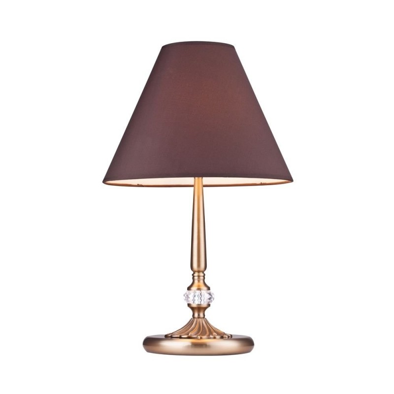 Table & Floor Lamp - Chester - Brown Fabric Table Lamp- Brass Maytoni-RC0100-TL-01-R - Chester - Brown Fabric Table Lamp- Brass
