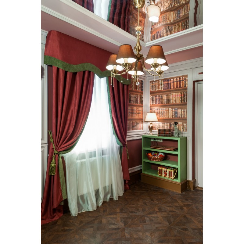 Table & Floor Lamp - Chester - Brown Fabric Table Lamp- Brass Maytoni-RC0100-TL-01-R - Chester - Brown Fabric Table Lamp- Brass