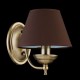 Maytoni-RC0100-WL-01-R - Chester - Brown Fabric Wall Lamp- Brass