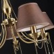 Maytoni-RC0100-PL-05-R - Chester - Brown Fabric 5 Light Centre Fitting - Brass
