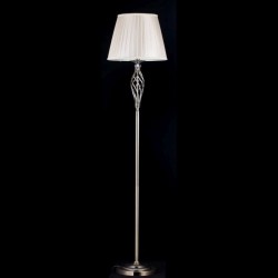 Grace - Brass Floor Lamp with Beige Organza Shade Grace - Brass Floor Lamp with Beige Organza Shade