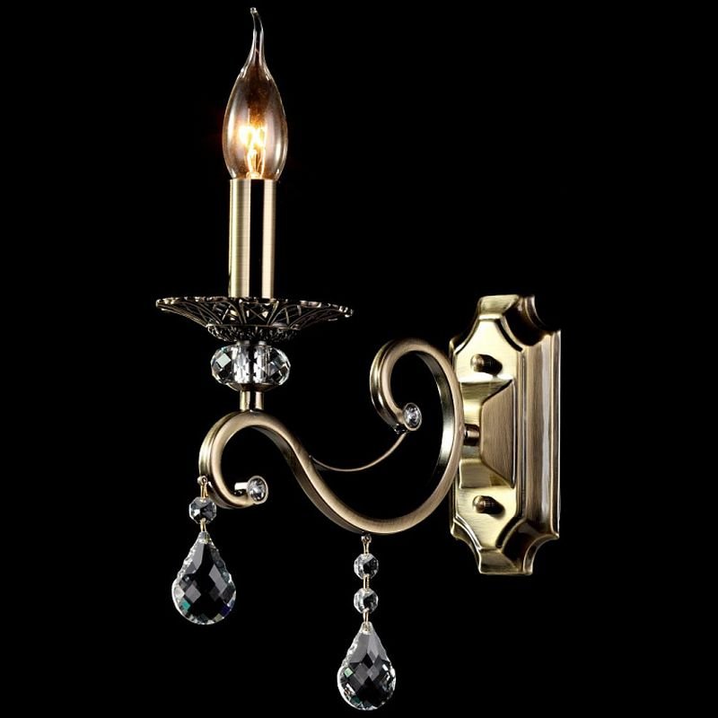 Wall Lights - Grace - Brass with Crystal Single Wall lamp Maytoni-RC247-WL-01-R - Grace - Brass with Crystal Single Wall lamp