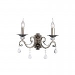 Grace - Brass Twin Wall Lamp with Crystal 