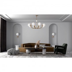Rendez-Vous - Brass Wall Lamp with White Glass Rendez-Vous - Brass Wall Lamp with White Glass
