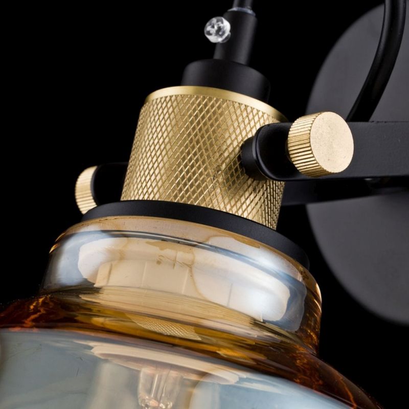 Wall Lights - Irving - Single Wall Lamp with Amber Glass Maytoni-T163-01-R - Irving - Single Wall Lamp with Amber Glass