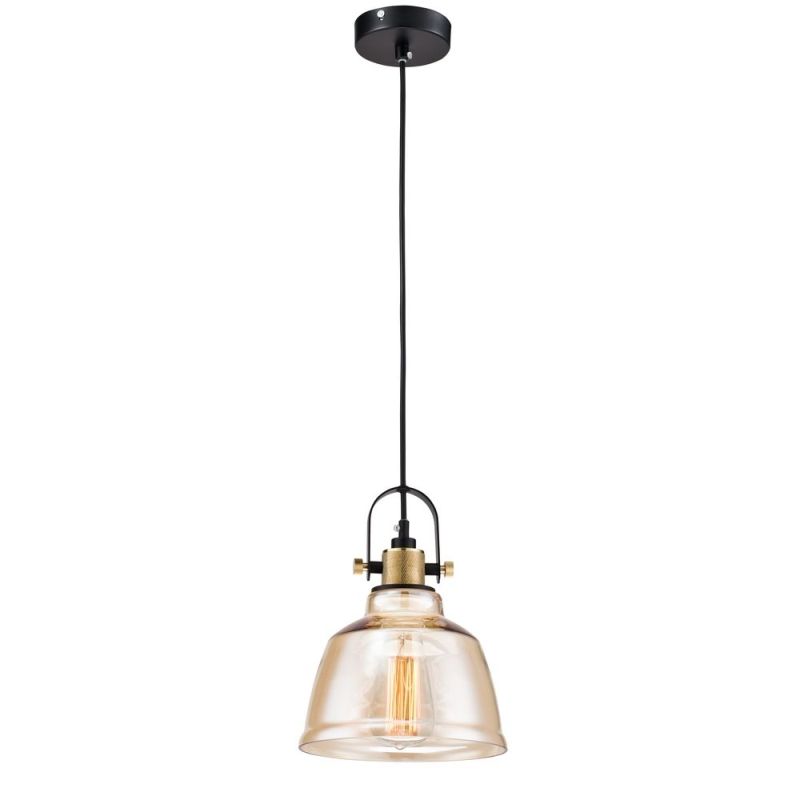 Ceiling Lights - Irving - Single Pendant with Amber Glass Maytoni-T163-11-R - Irving - Single Pendant with Amber Glass
