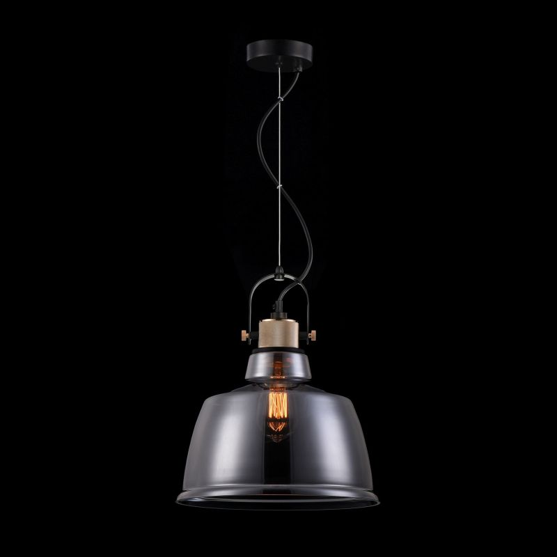 Ceiling Lights - Irving - Big Single Pendant with Smoked Glass Maytoni-T163PL-01C - Irving - Big Single Pendant with Smoked Glass