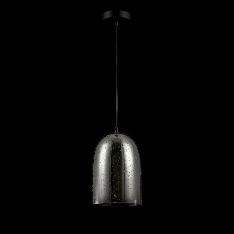 Ceiling Lights - Bergen - Single Pendant with Matt Smoky Glass- Wet Drops Maytoni-T314-00-B - Bergen - Single Pendant with Matt Smoky Glass- Wet Drops