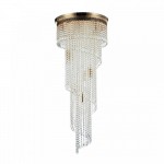 Cascade - Antique Gold 12 Light Ceiling Lamp with Crystal Cascade - Antique Gold 12 Light Ceiling Lamp with Crystal