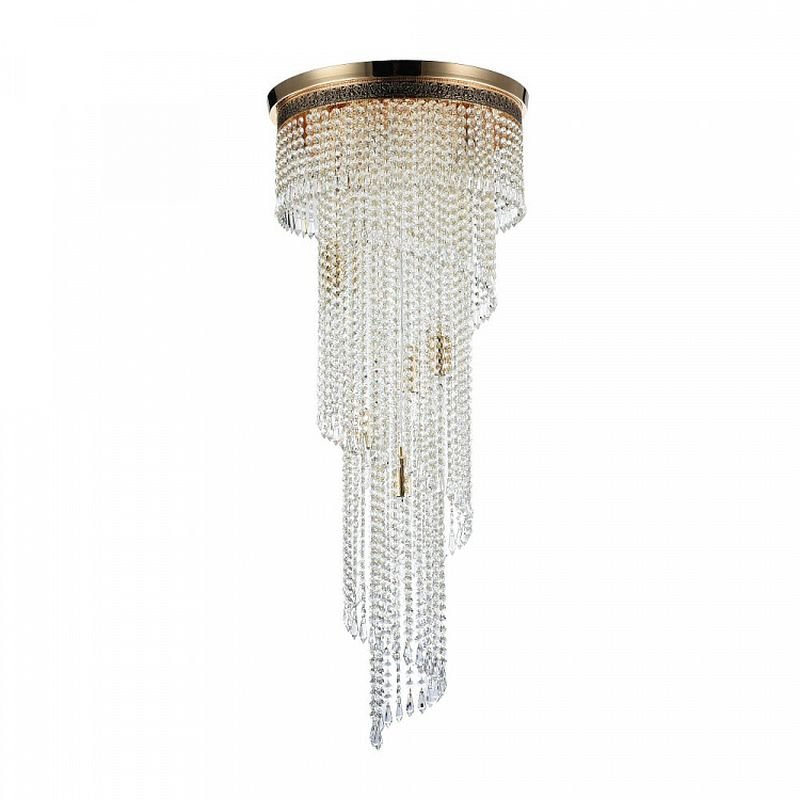 Maytoni-DIA522-CL-12-G - Cascade - Crystal 12 Light Ceiling Lamp -Gold Antique