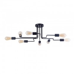 Gilbert - Black 8 Light Semi Flush Gilbert - Black 8 Light Semi Flush