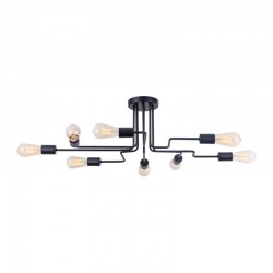 Gilbert - Black 8 Light Semi Flush Gilbert - Black 8 Light Semi Flush