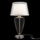 Table & Floor Lamp - Verre - Double White Shade & Clear Glass Table Lamp Maytoni-Z005TL-01BS - Verre - Double White Shade & Clear Glass Table Lamp
