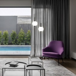 The Sixth Sense - Black LED Floor Lamp with White Glasses The Sixth Sense - Black LED Floor Lamp with White Glasses