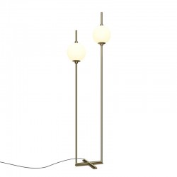 The Sixth Sense - Brass LED Floor Lamp with White Glasses The Sixth Sense - Brass LED Floor Lamp with White Glasses