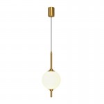The Sixth Sense - Brass LED Pendant with White Glass