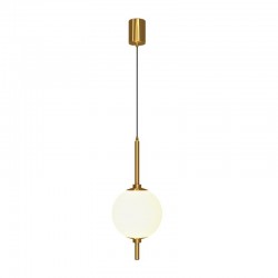 The Sixth Sense - Brass LED Pendant with White Glass The Sixth Sense - Brass LED Pendant with White Glass