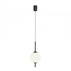 The Sixth Sense - Black LED Pendant with White Glass The Sixth Sense - Black LED Pendant with White Glass