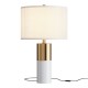 - Bianco - Natural Stone & Brass Table Lamp with White Shade Maytoni-Z030TL-01BS - Bianco - Natural Stone & Brass Table Lamp with White Shade