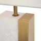 Table & Floor Lamp - Bianco - Natural Stone & Brass Table Lamp with White Shade Maytoni-Z031TL-01BS - Bianco - Natural Stone & Brass Table Lamp with White Shade