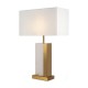 Table & Floor Lamp - Bianco - Natural Stone & Brass Table Lamp with White Shade Maytoni-Z031TL-01BS - Bianco - Natural Stone & Brass Table Lamp with White Shade