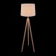 Maytoni-Z177-FL-01-BR - Calvin - Wooden Tripod Floor Lamp with Beige Cotton Shade